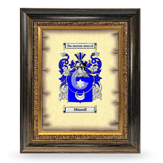 Minsull Coat of Arms Framed - Heirloom