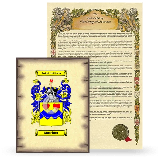 Matchim Coat of Arms and Surname History Package