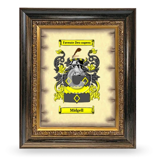 Midgell Coat of Arms Framed - Heirloom