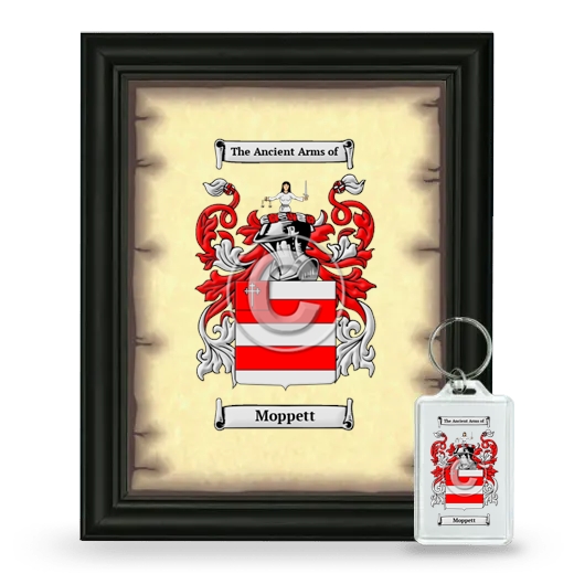 Moppett Framed Coat of Arms and Keychain - Black