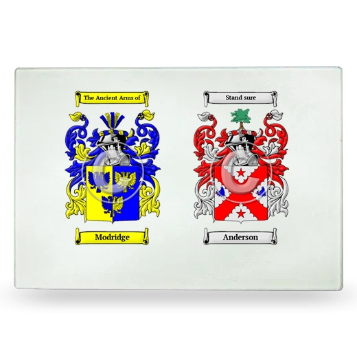 Double Coat of Arms Glass Cutting Board