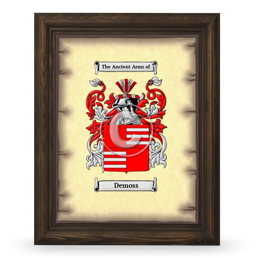 Demoss Coat of Arms Framed - Brown