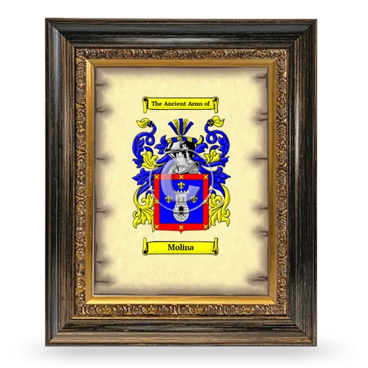 Molina Coat of Arms Framed - Heirloom