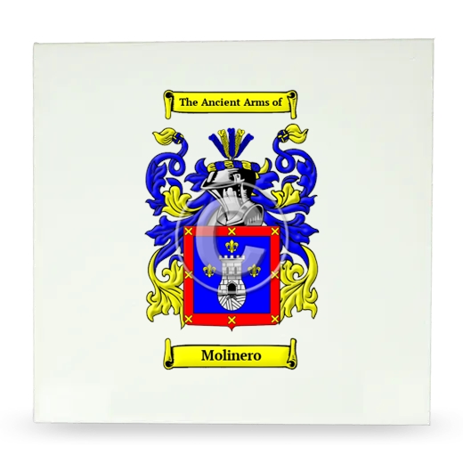 Molinero Large Ceramic Tile with Coat of Arms