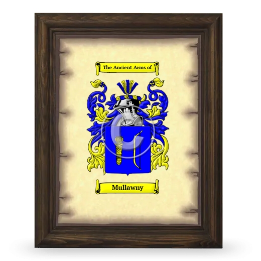 Mullawny Coat of Arms Framed - Brown