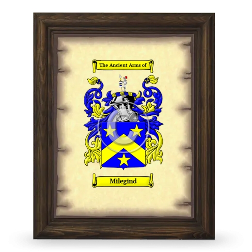 Milegind Coat of Arms Framed - Brown