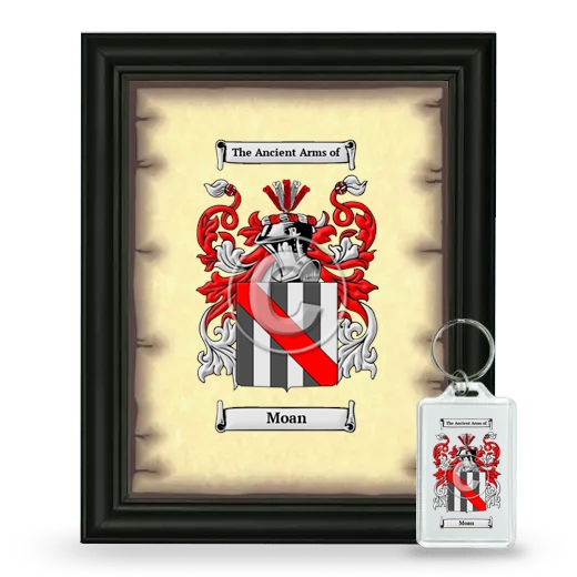 Moan Framed Coat of Arms and Keychain - Black