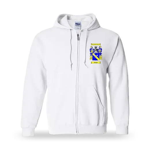 Monges Unisex Coat of Arms Zip Sweatshirt - White