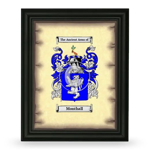 Monthall Coat of Arms Framed - Black