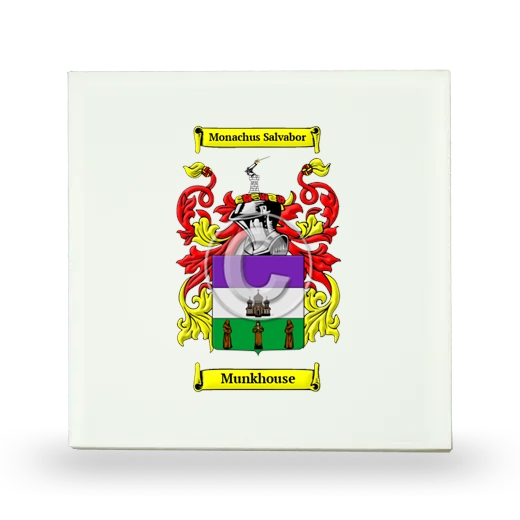 Munkhouse Small Ceramic Tile with Coat of Arms