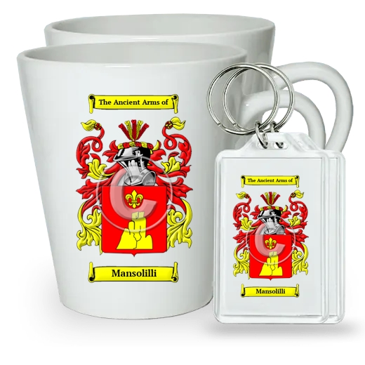 Mansolilli Pair of Latte Mugs and Pair of Keychains