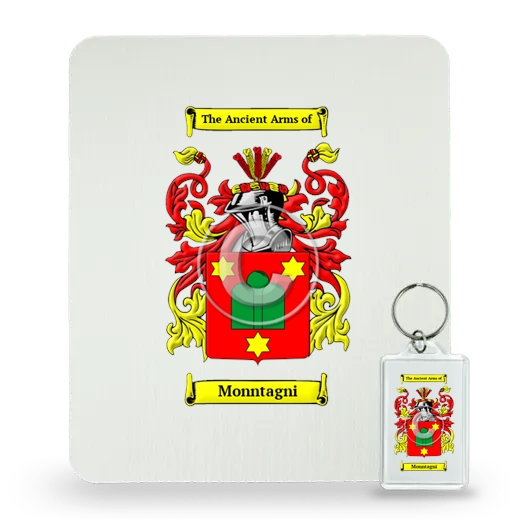 Monntagni Mouse Pad and Keychain Combo Package