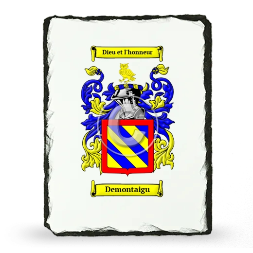 Demontaigu Coat of Arms Slate