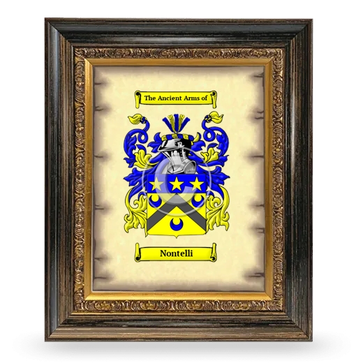 Nontelli Coat of Arms Framed - Heirloom