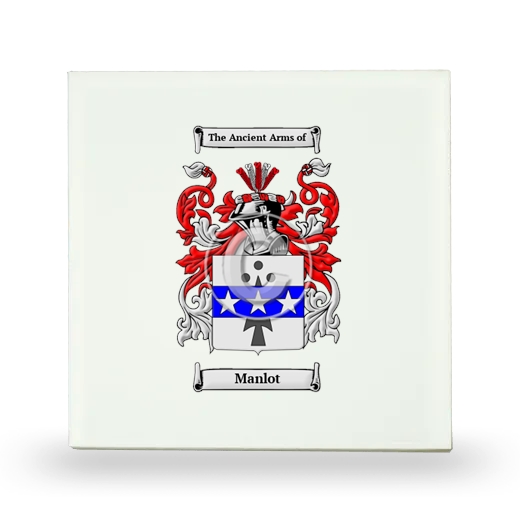 Manlot Small Ceramic Tile with Coat of Arms