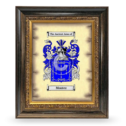 Montez Coat of Arms Framed - Heirloom