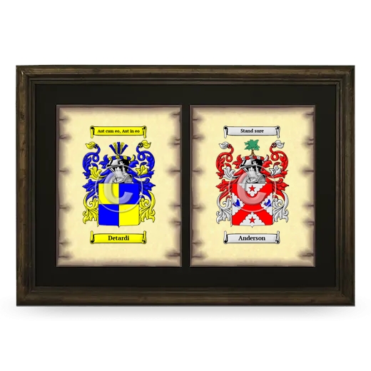 Double Coat of Arms Framed - Brown