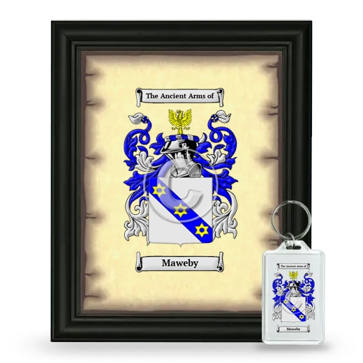 Maweby Framed Coat of Arms and Keychain - Black