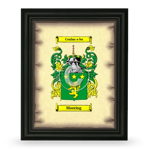 Mooring Coat of Arms Framed - Black