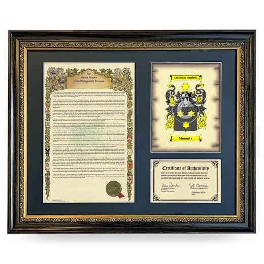 Morante Framed Surname History and Coat of Arms- Heirloom