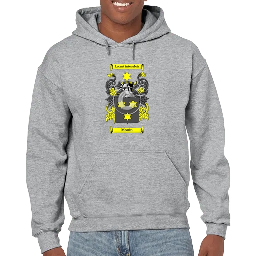 Morrin Grey Unisex Coat of Arms Hooded Sweatshirt