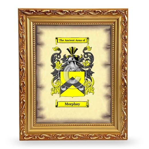 Morphay Coat of Arms Framed - Gold