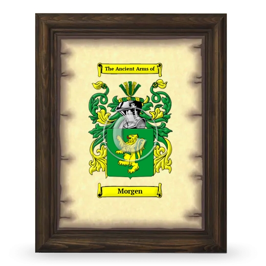 Morgen Coat of Arms Framed - Brown