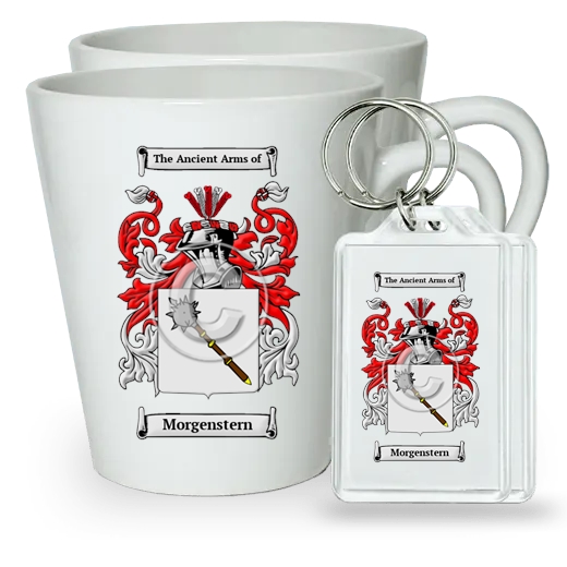 Morgenstern Pair of Latte Mugs and Pair of Keychains