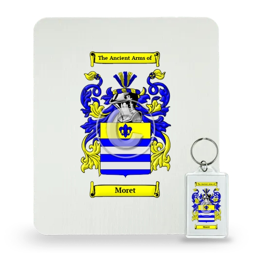 Moret Mouse Pad and Keychain Combo Package