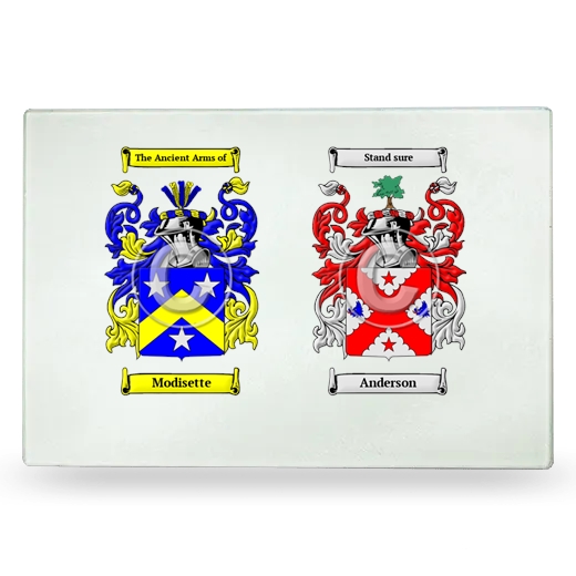 Double Coat of Arms Glass Cutting Board