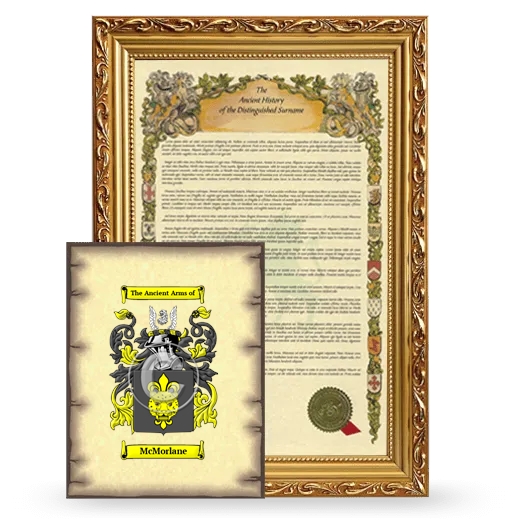 McMorlane Framed History and Coat of Arms Print - Gold