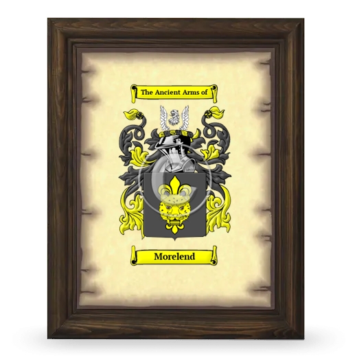 Morelend Coat of Arms Framed - Brown