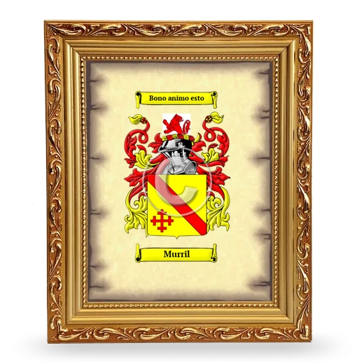 Murril Coat of Arms Framed - Gold