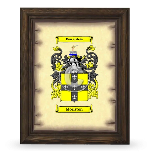 Moriston Coat of Arms Framed - Brown