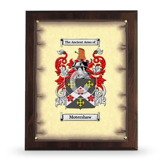 Motershaw Coat of Arms Plaque