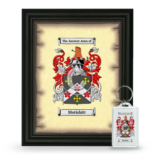 Motishitt Framed Coat of Arms and Keychain - Black