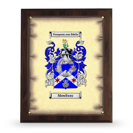 Mowltray Coat of Arms Plaque