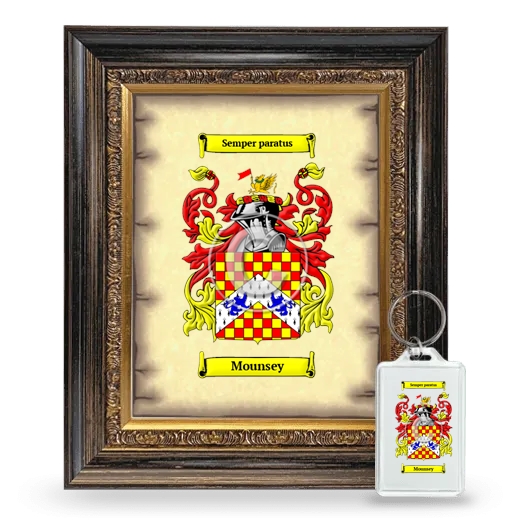 Mounsey Framed Coat of Arms and Keychain - Heirloom
