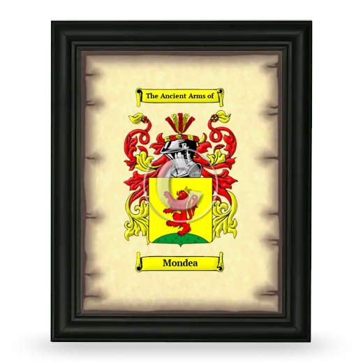 Mondea Coat of Arms Framed - Black