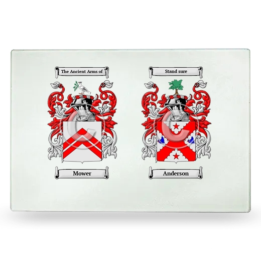 Double Coat of Arms Glass Cutting Board