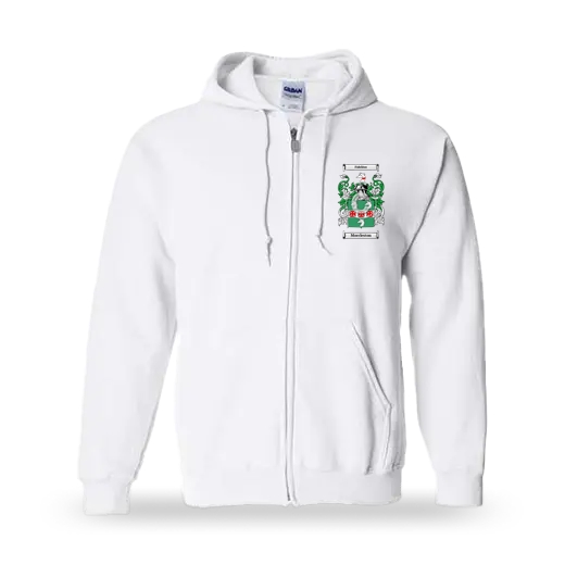 Moccleston Unisex Coat of Arms Zip Sweatshirt - White