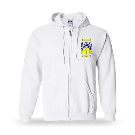 Miller Unisex Coat of Arms Zip Sweatshirt - White