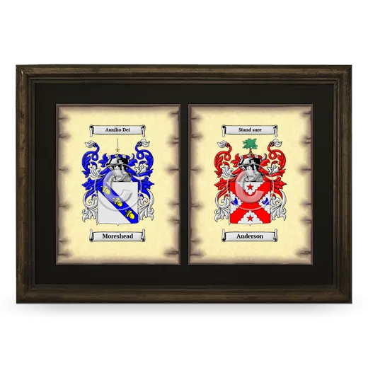 Double Coat of Arms Framed - Brown