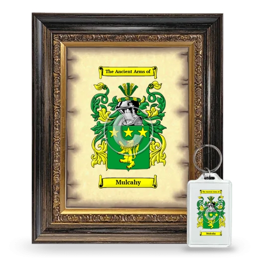 Mulcahy Framed Coat of Arms and Keychain - Heirloom