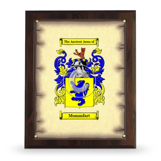 Mummfart Coat of Arms Plaque