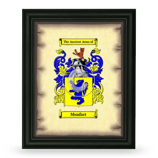 Munfart Coat of Arms Framed - Black