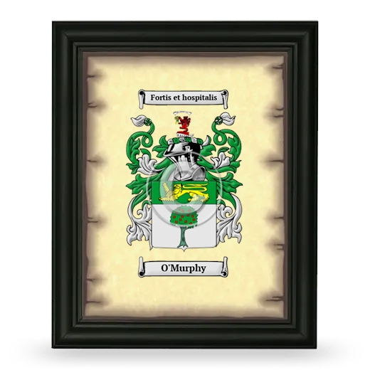 O'Murphy Coat of Arms Framed - Black