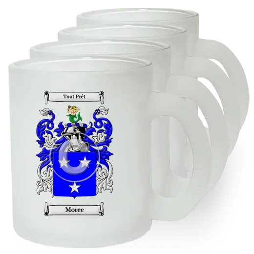 Moree Set of 4 Frosted Glass Mugs