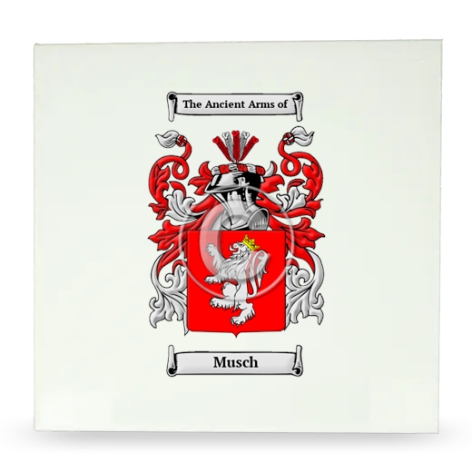 Musch Large Ceramic Tile with Coat of Arms