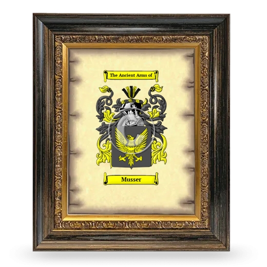 Musser Coat of Arms Framed - Heirloom